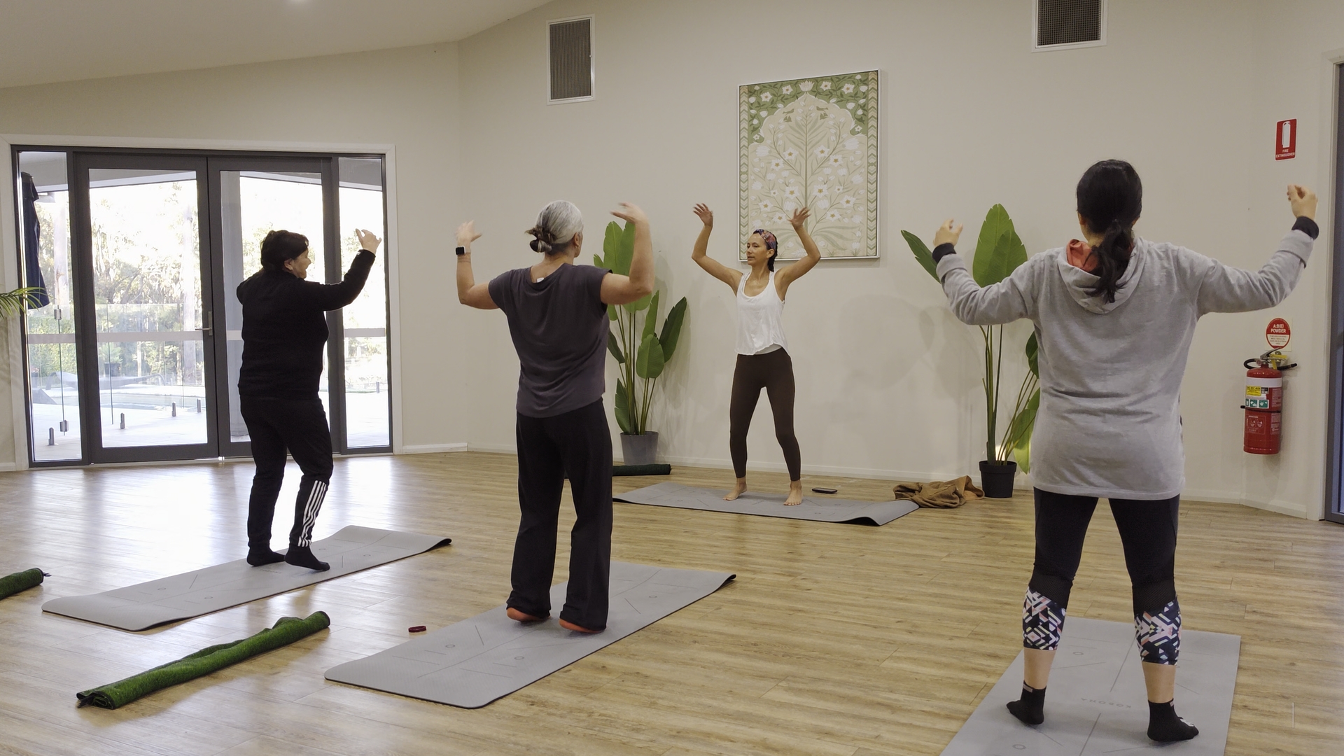 Participants practising guided breathwork and movement during the Wired & Tired workshop